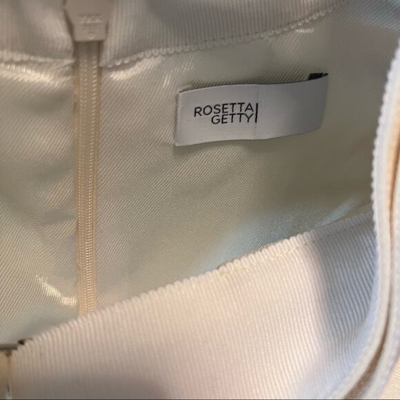 Rosetta Getty winter white wool long sleeve dress with keyhole - Picture 8 of 9